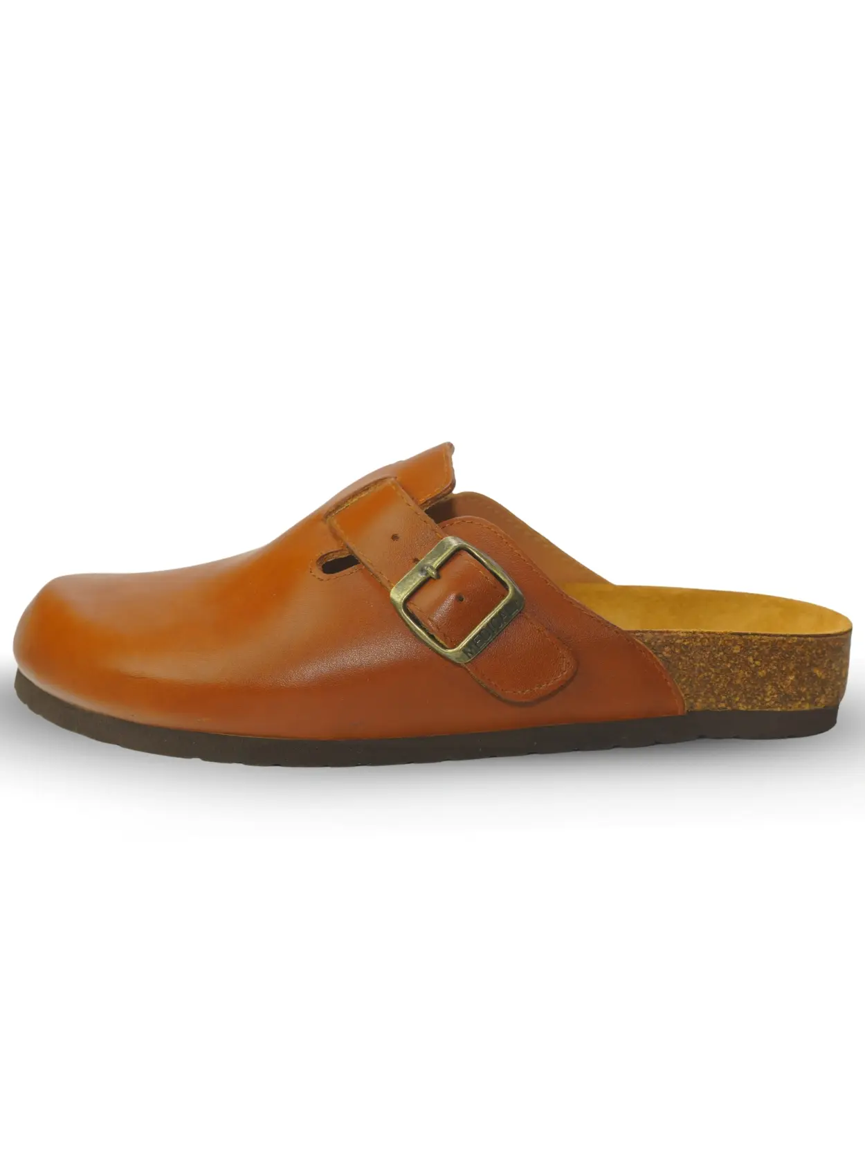 sabots marron tabac cuir