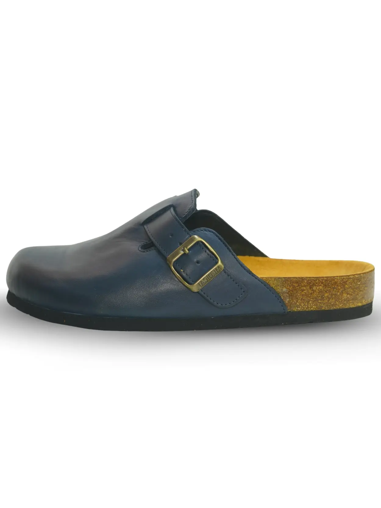 sabots bleu marine cuir