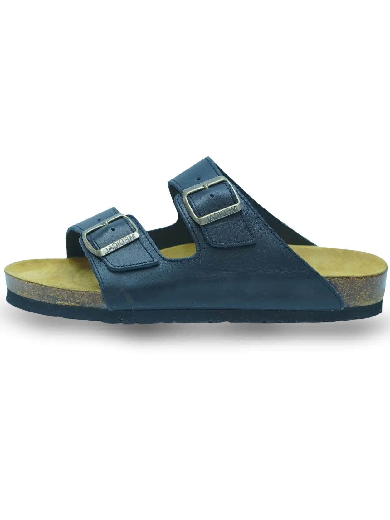 sandale noir en cuir