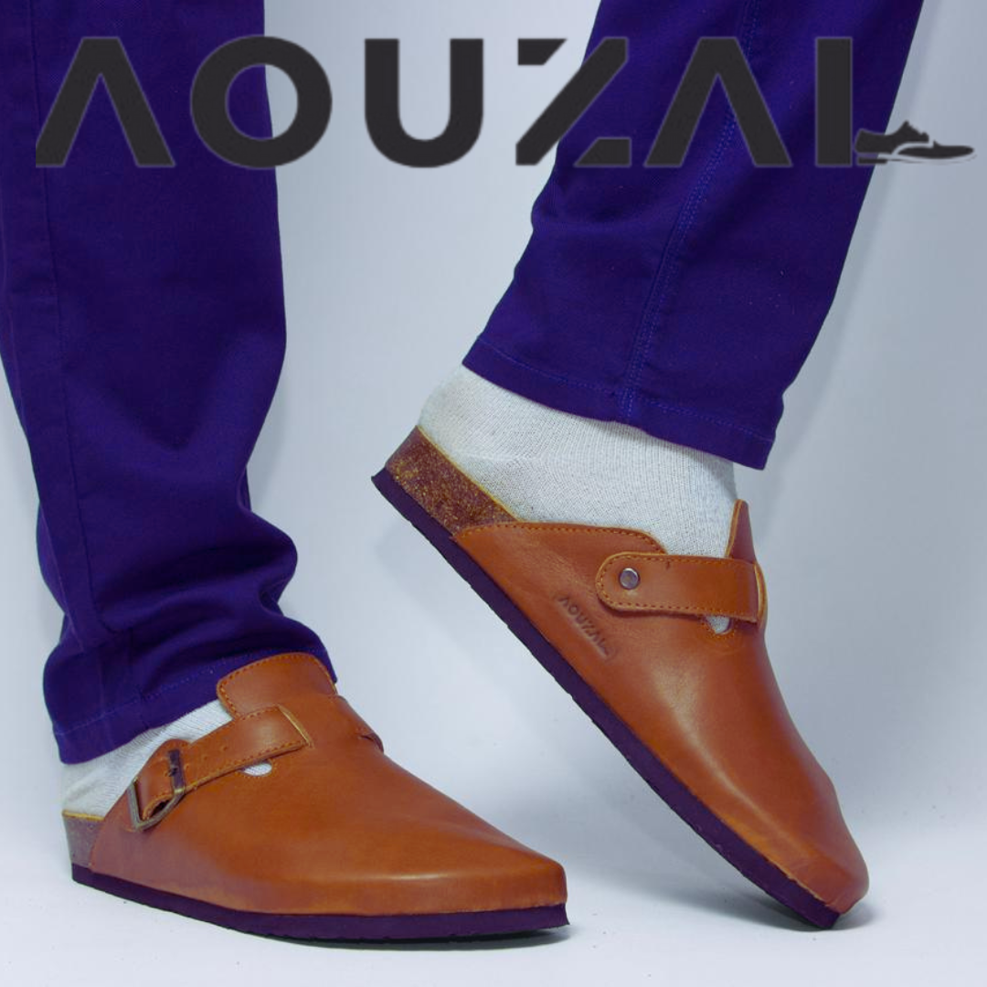 Sabots marron tabac cuir sabots marron tabac cuir