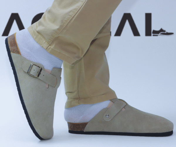 sabots hommes en marron tabac cuir (نسخة)