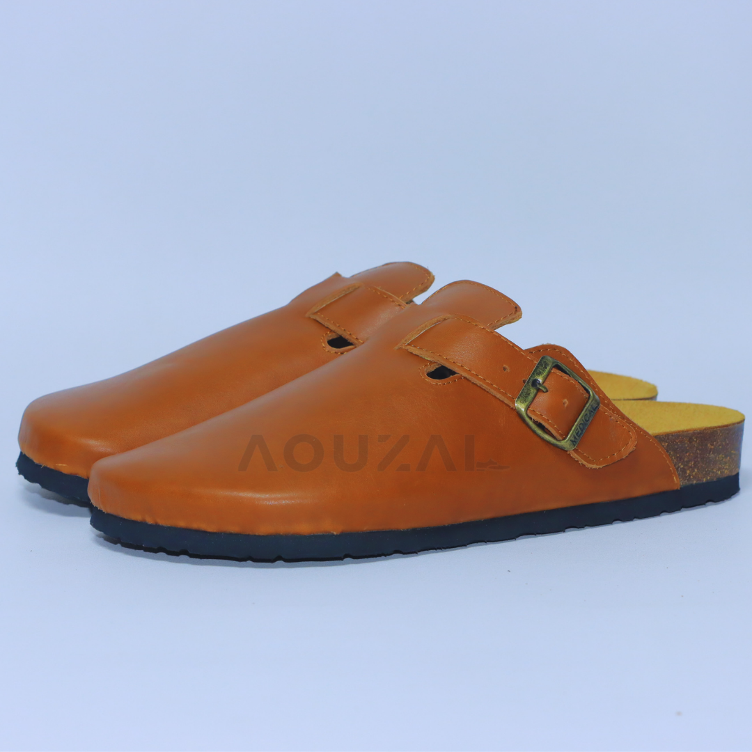 Sabots marron tabac cuir sabots marron tabac cuir