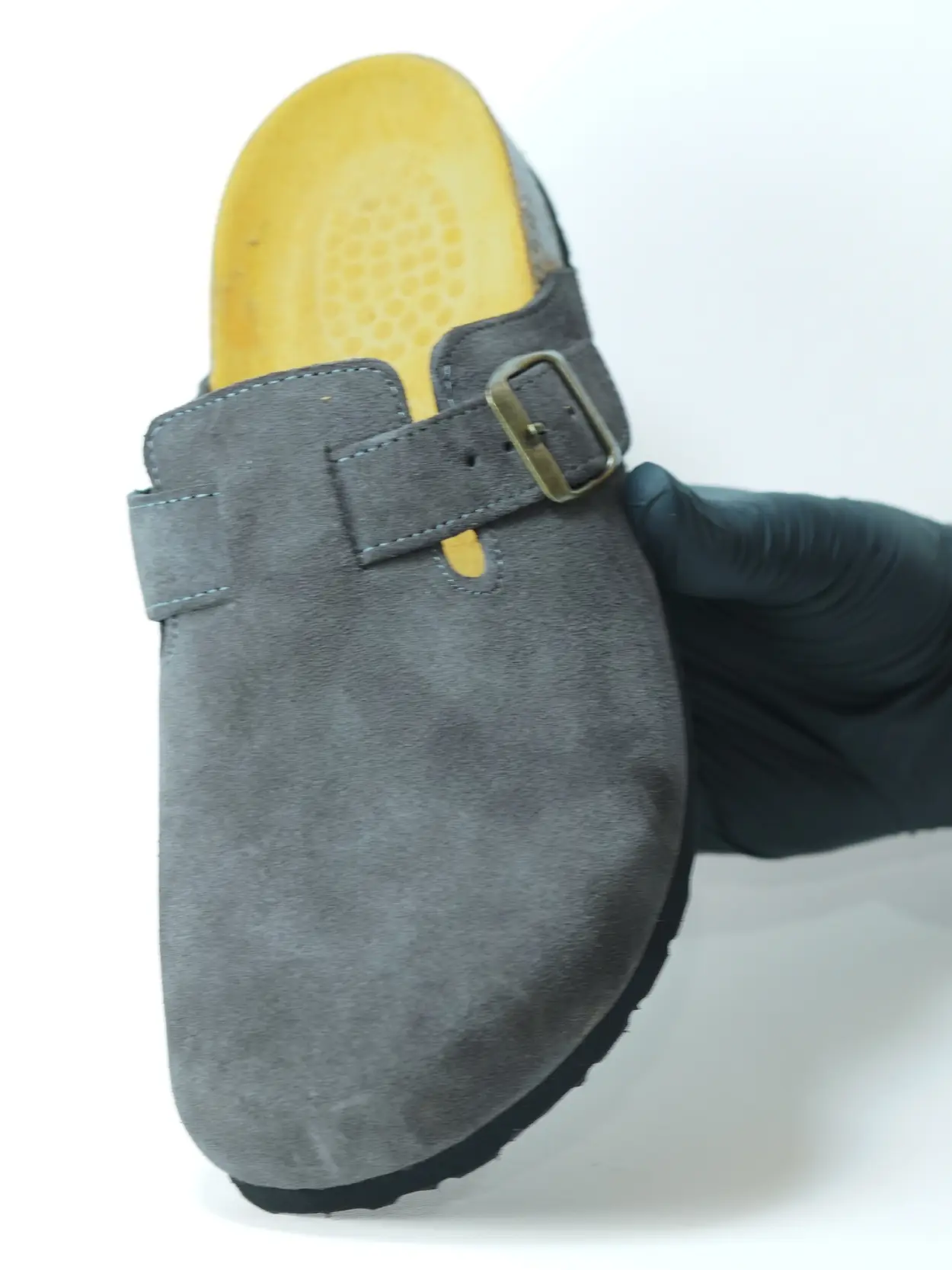 sabots gris fonce daim sabots gris fonce daim