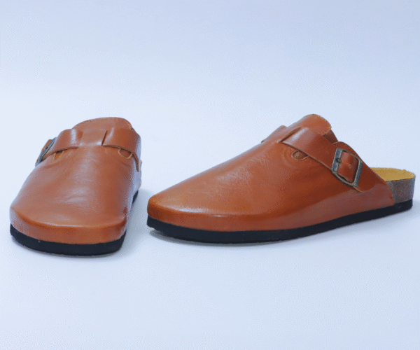 sabots hommes en bleu marine cuir