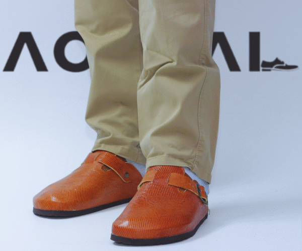 sabots hommes en bleu marine cuir