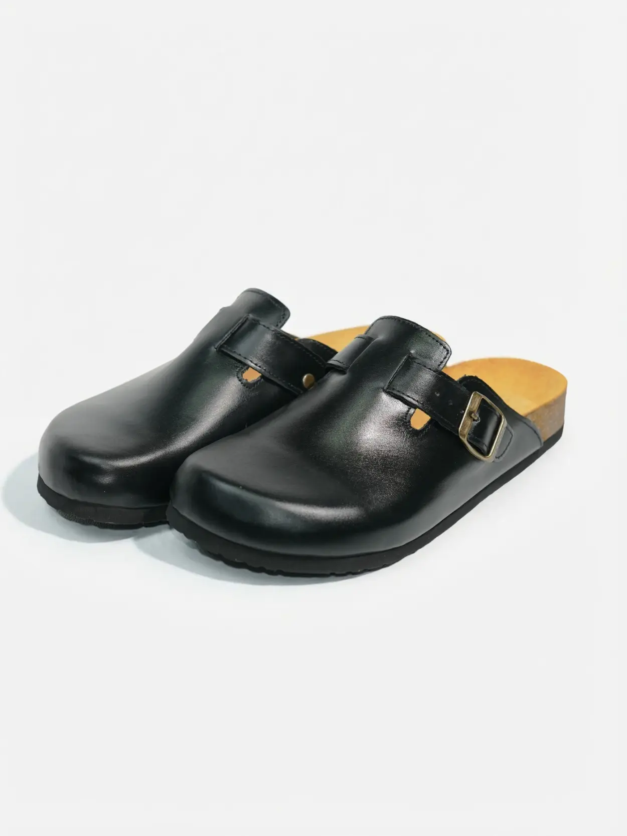 Sabot Noir en Cuir – Image 2