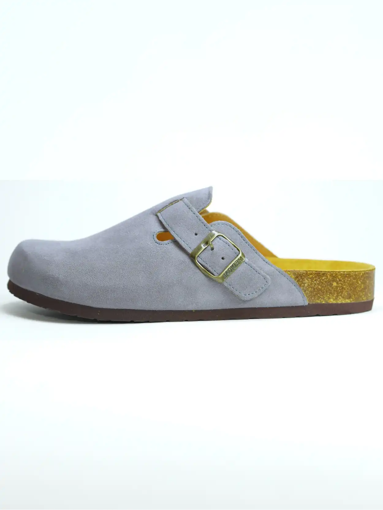 sabot daim gris clair