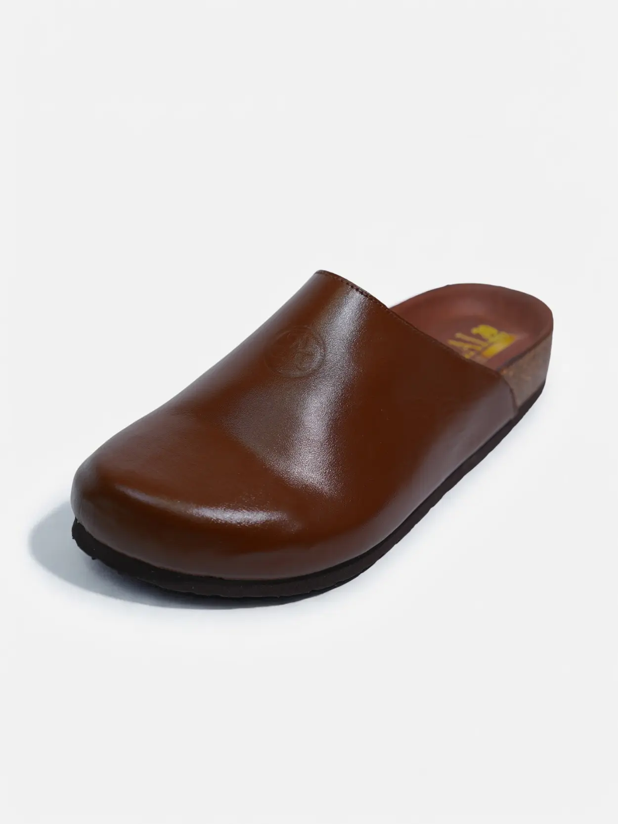 Sabot en cuir marron clair pour homme