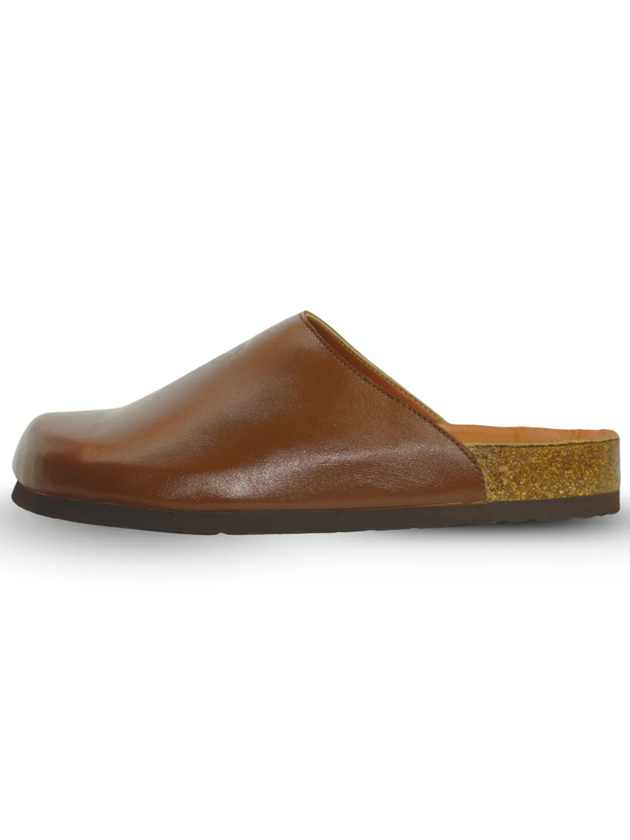 sabot maron en cuir pour homme