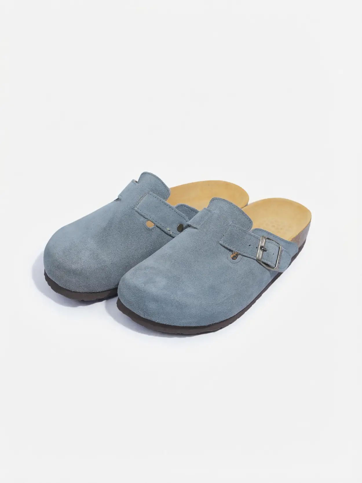 Sabot Bleu Ciel Cendré en Daim – Image 2