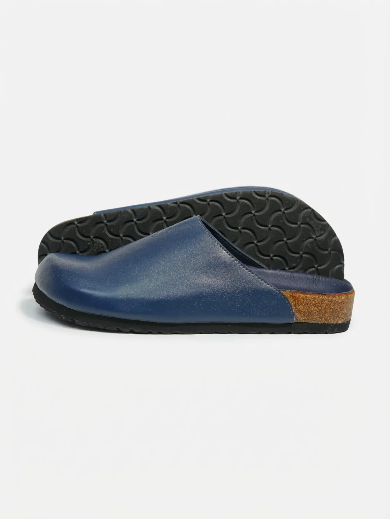 sabot bleu marine en cuir pour homme – Image 7