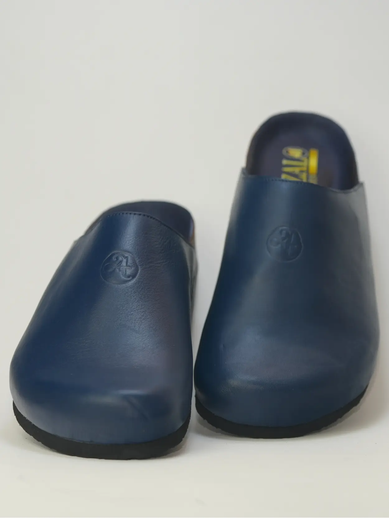 sabot bleu marine en cuir pour homme sabot bleu marine en cuir pour homme