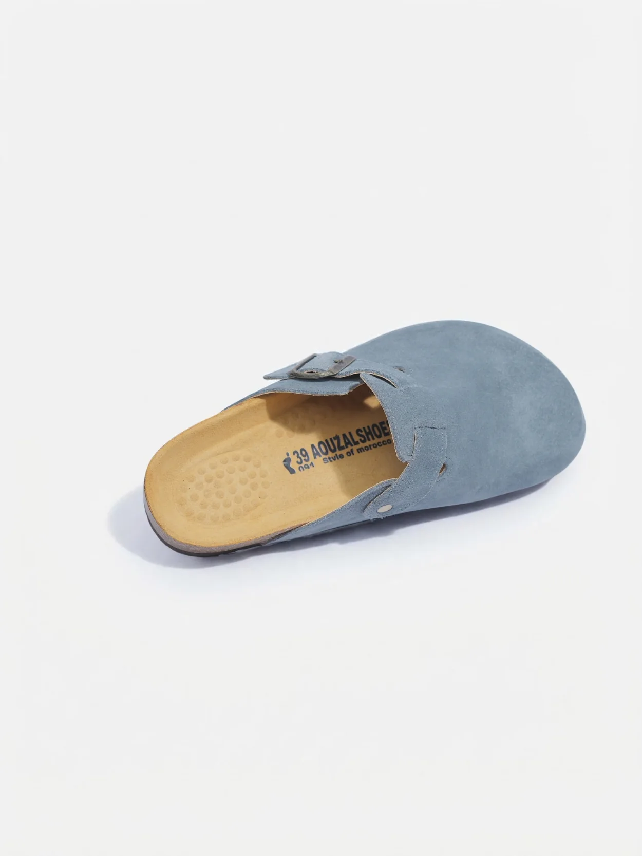 Sabot Bleu Ciel Cendré en Daim – Image 5
