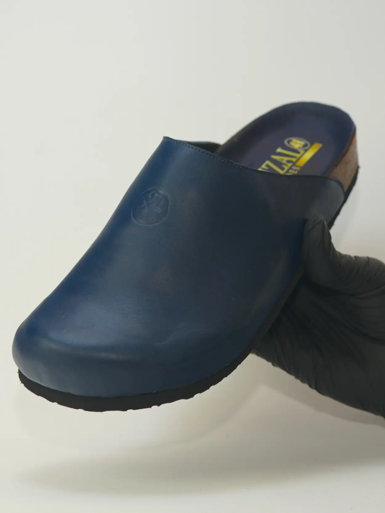 sabot bleu marine en cuir pour homme sabot bleu marine en cuir pour homme