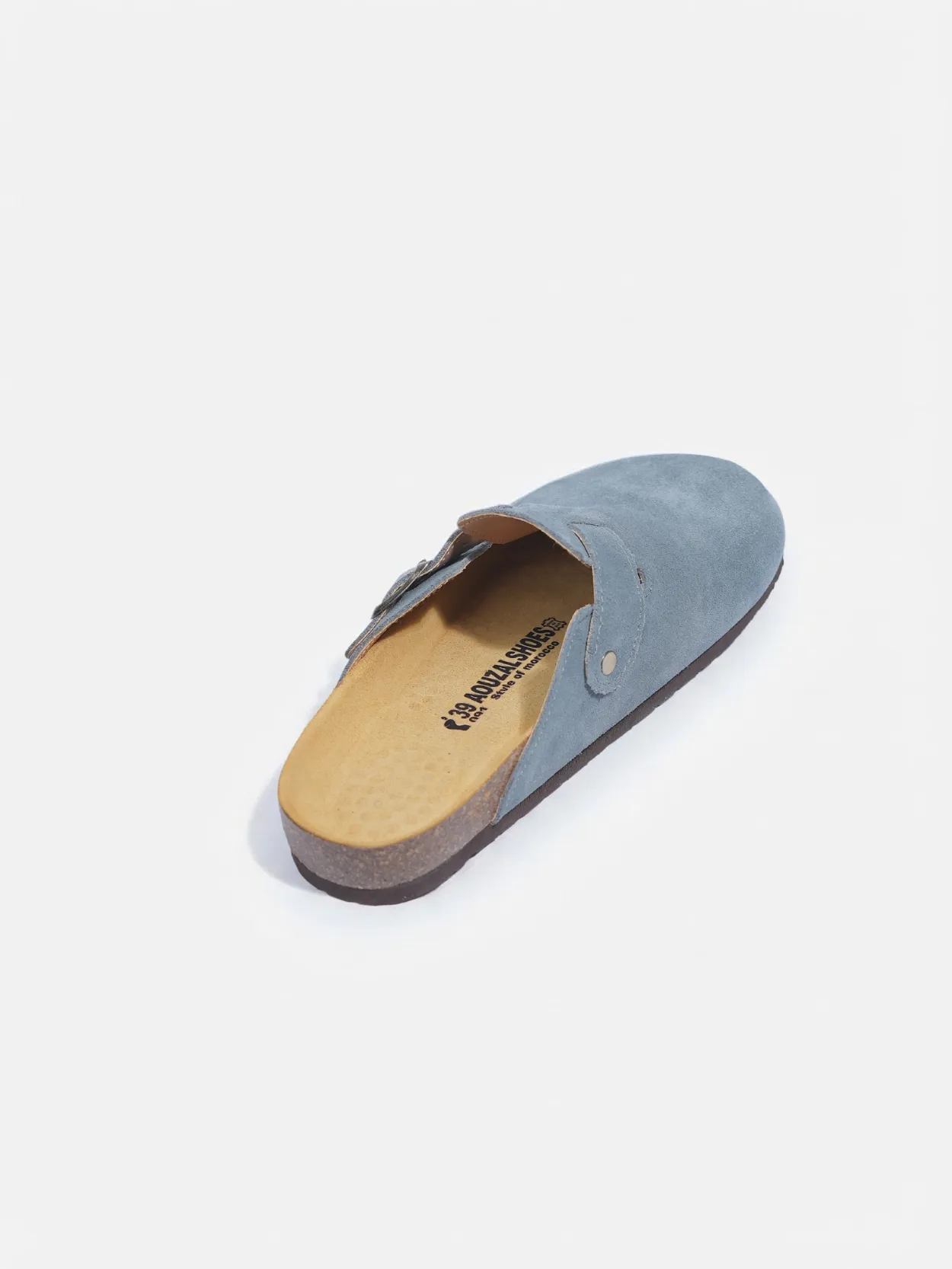 Sabot Bleu Ciel Cendré en Daim – Image 6