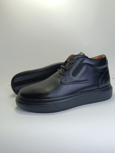 demi boots en cuir noir demi boots en cuir noir