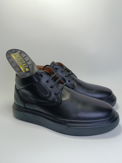 demi boots en cuir noir demi boots en cuir noir