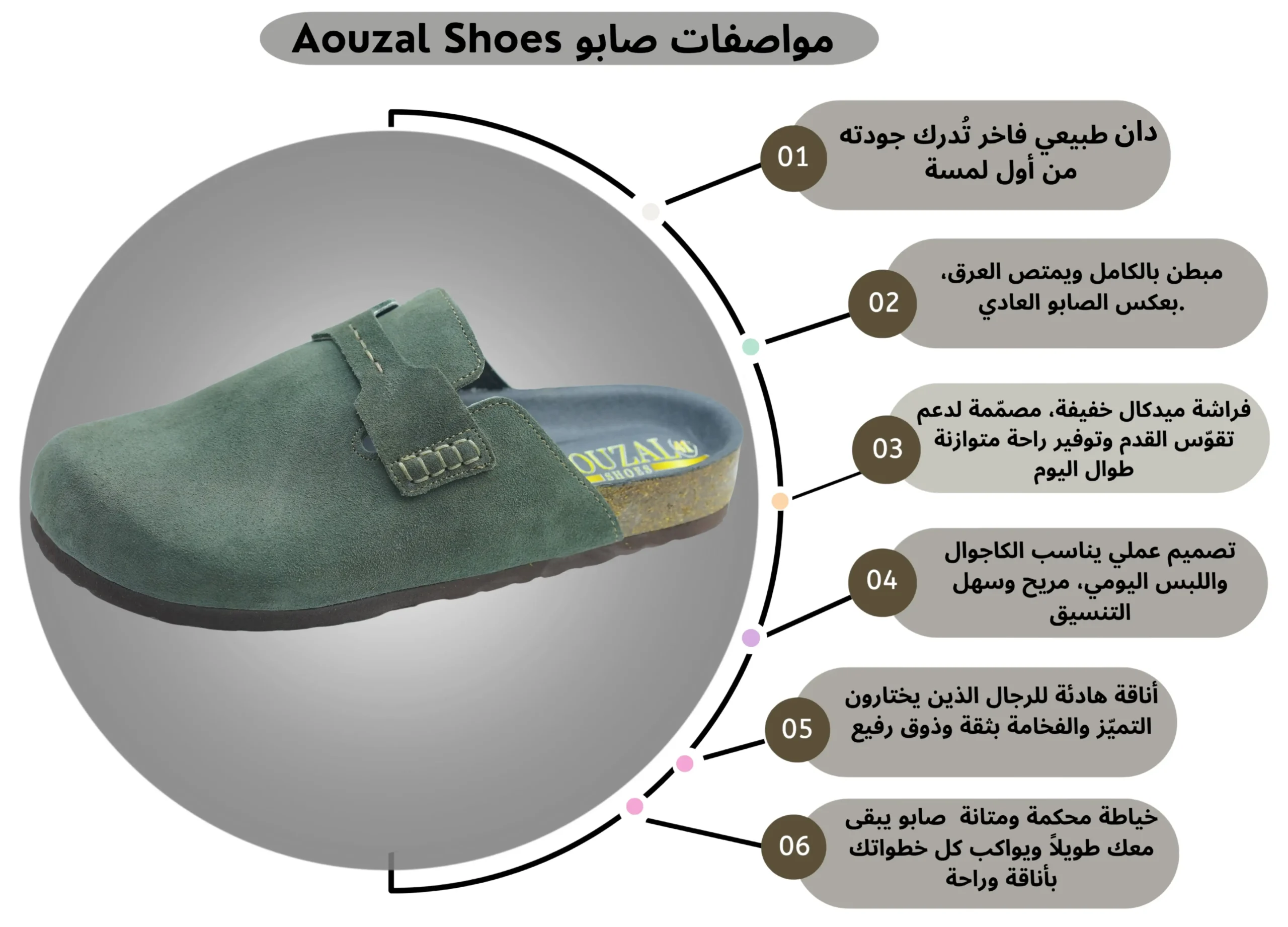 mule cuir bleu marine style marocain