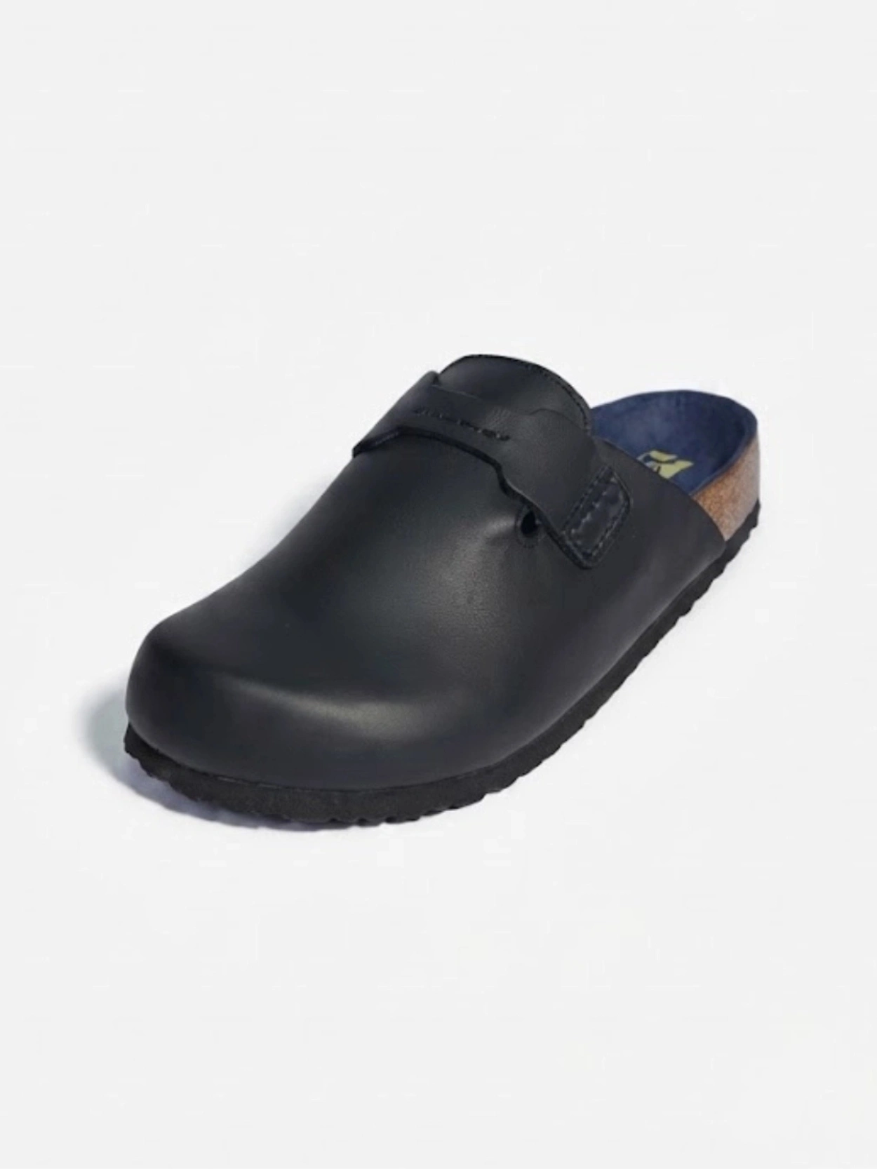 Sabot Mocassin en cuir noir