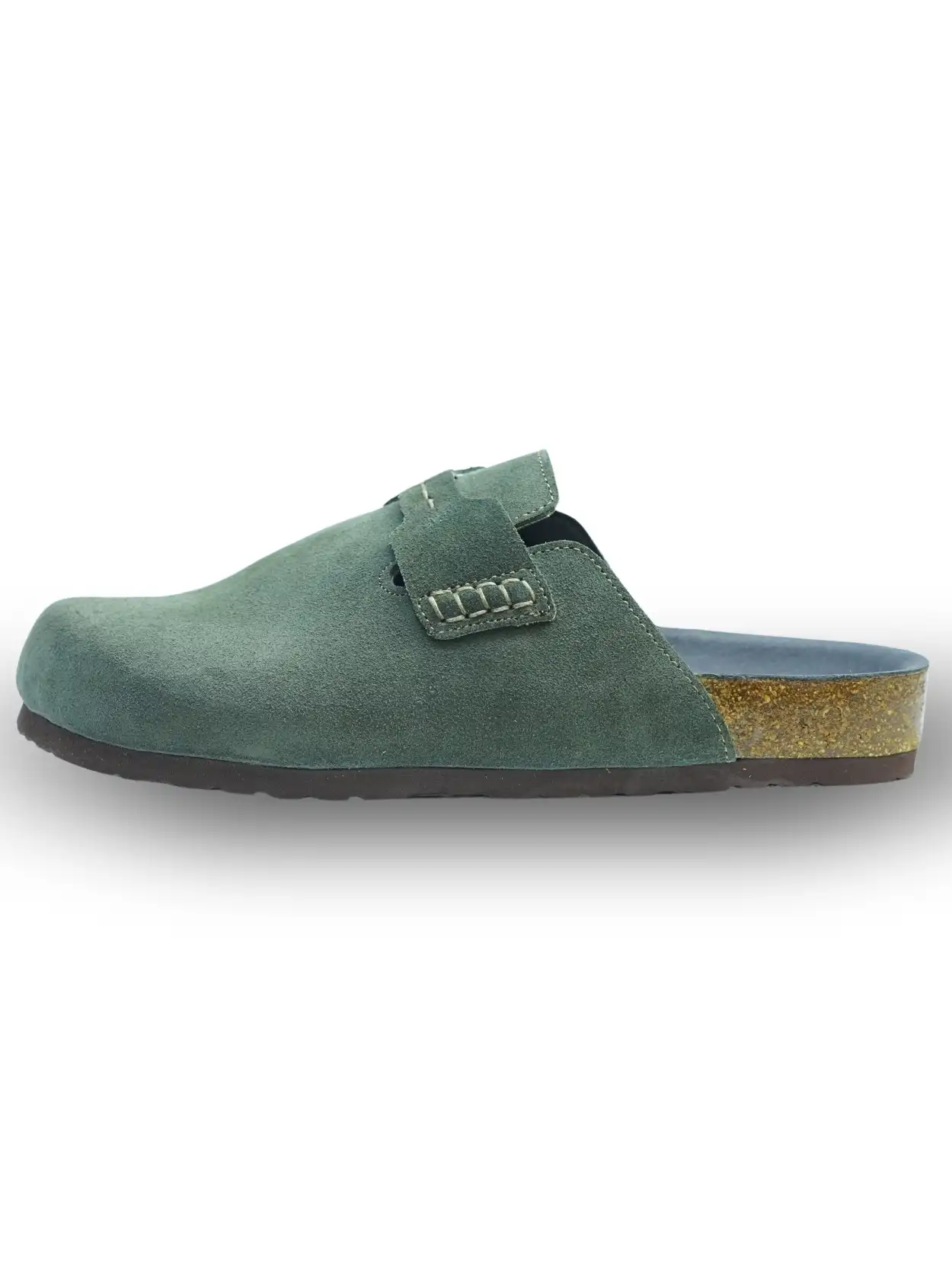 mule cuir bleu marine style marocain
