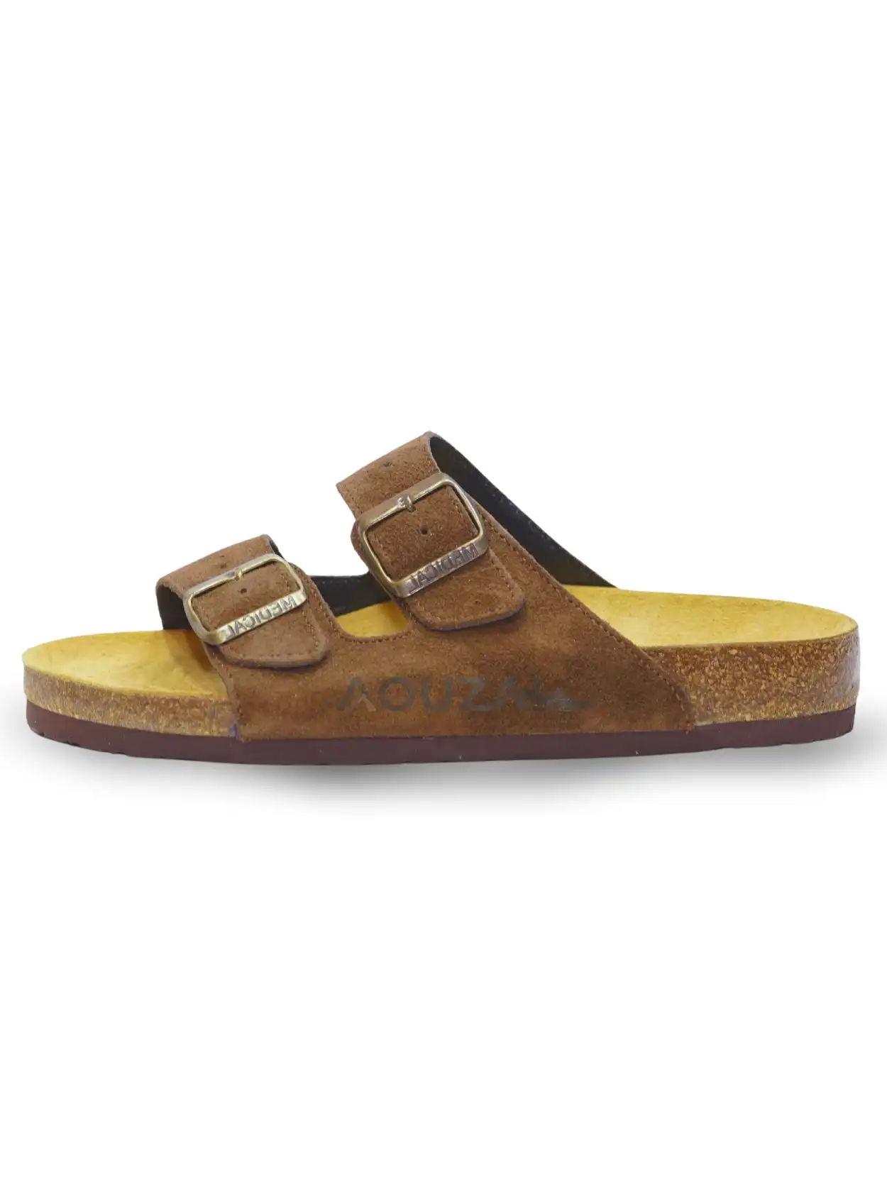 sandale marron fonce daim