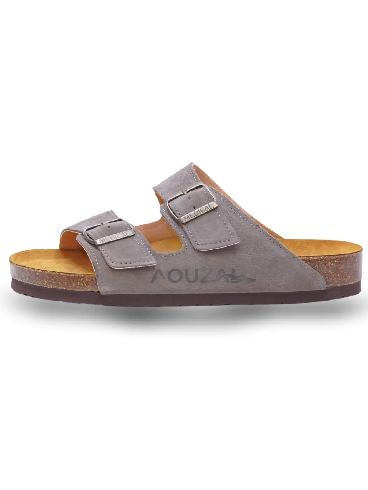 sandale gris clair daim
