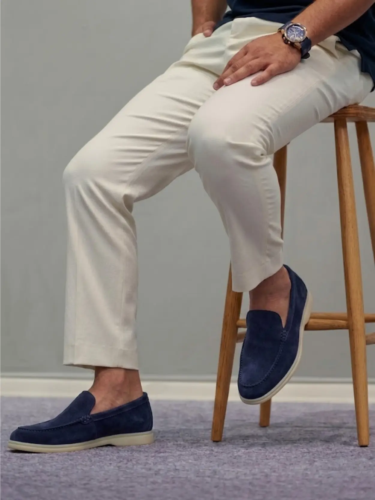 mocassin homme en daim véritable gris (نسخة) mocassin homme en daim véritable gris (نسخة)