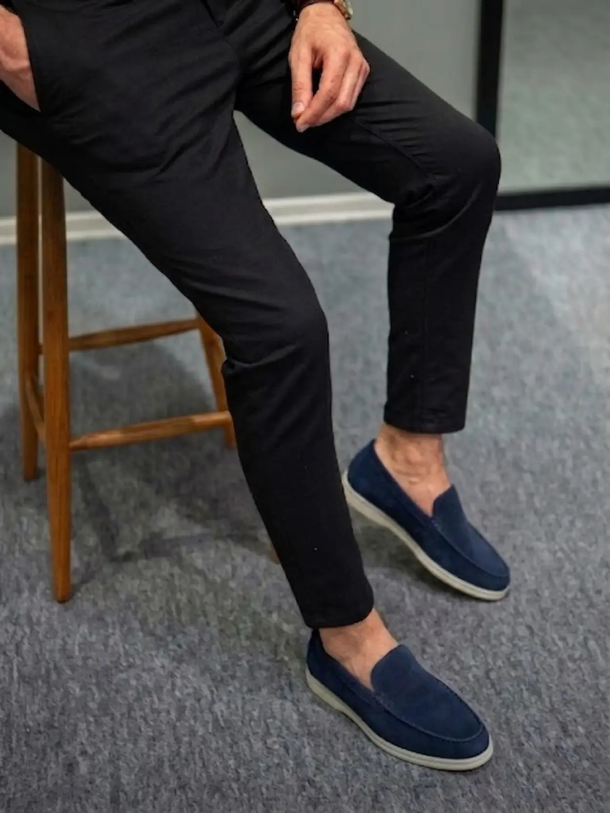 mocassin homme en daim véritable gris (نسخة) mocassin homme en daim véritable gris (نسخة)