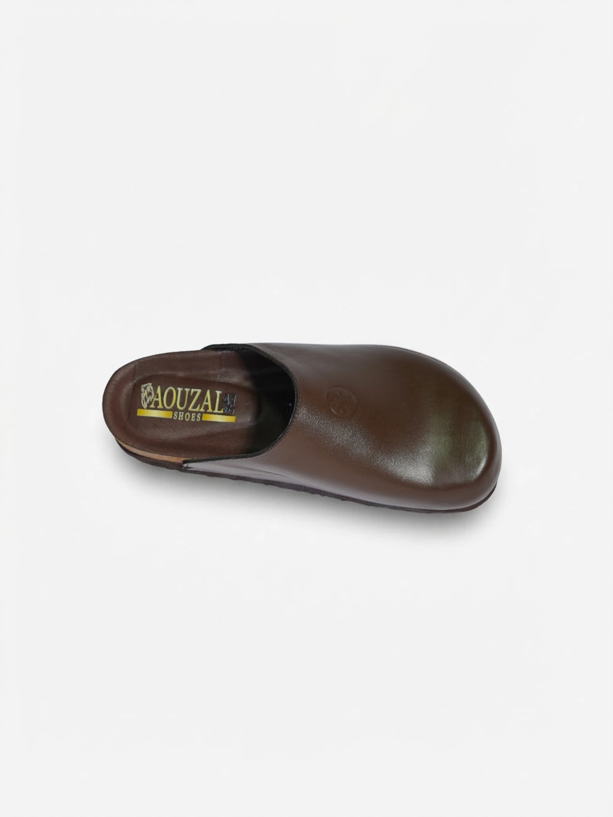 sabot maron fonce en cuir pour homme – Image 4