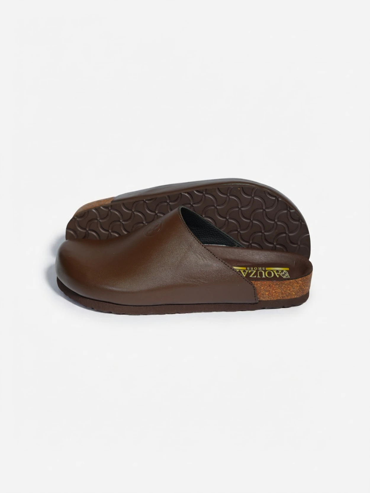 sabot maron fonce en cuir pour homme – Image 2