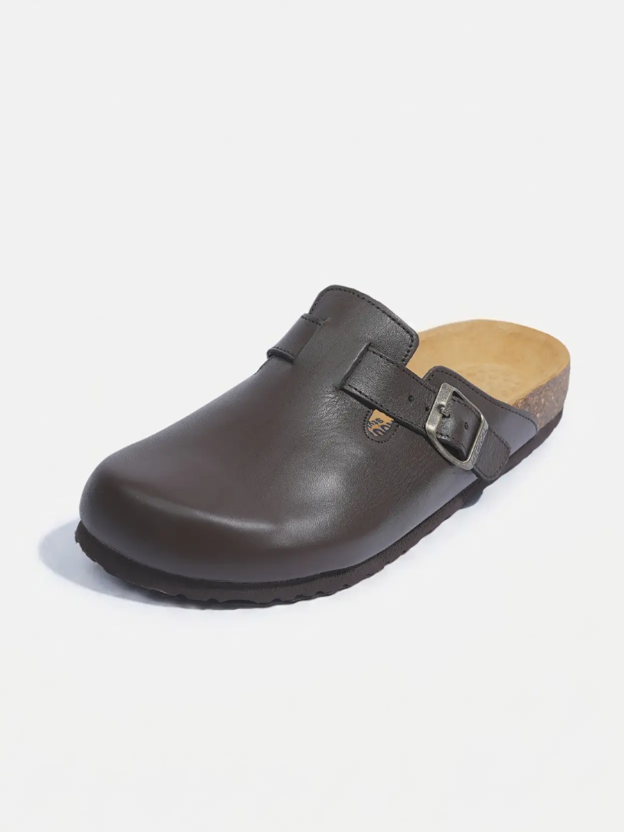 Sabot marron foncé en cuir
