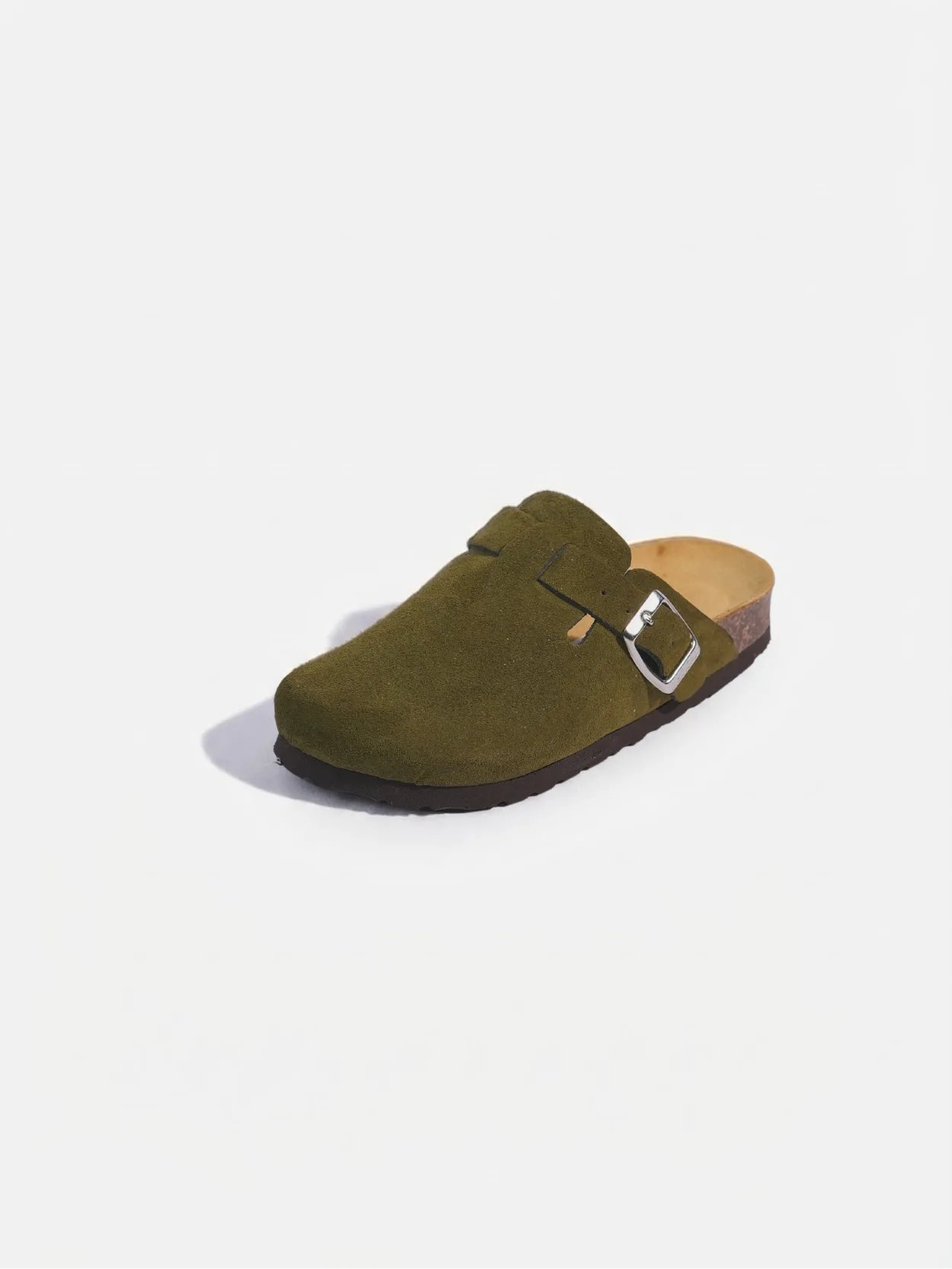 Sabot Vert Kaki en Daim pour Enfants