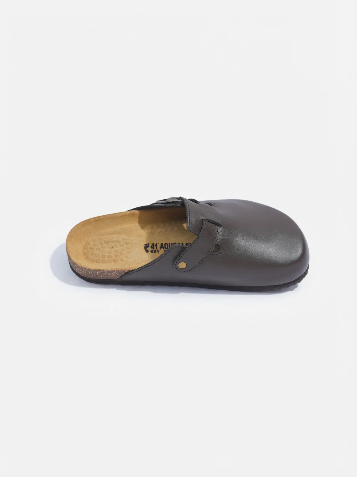 Sabot marron foncé en cuir – Image 6