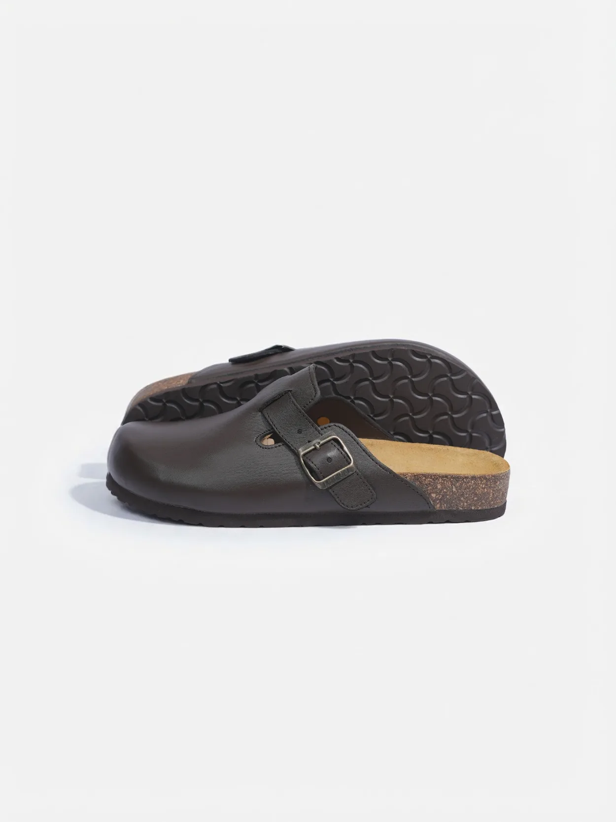 Sabot marron foncé en cuir – Image 5