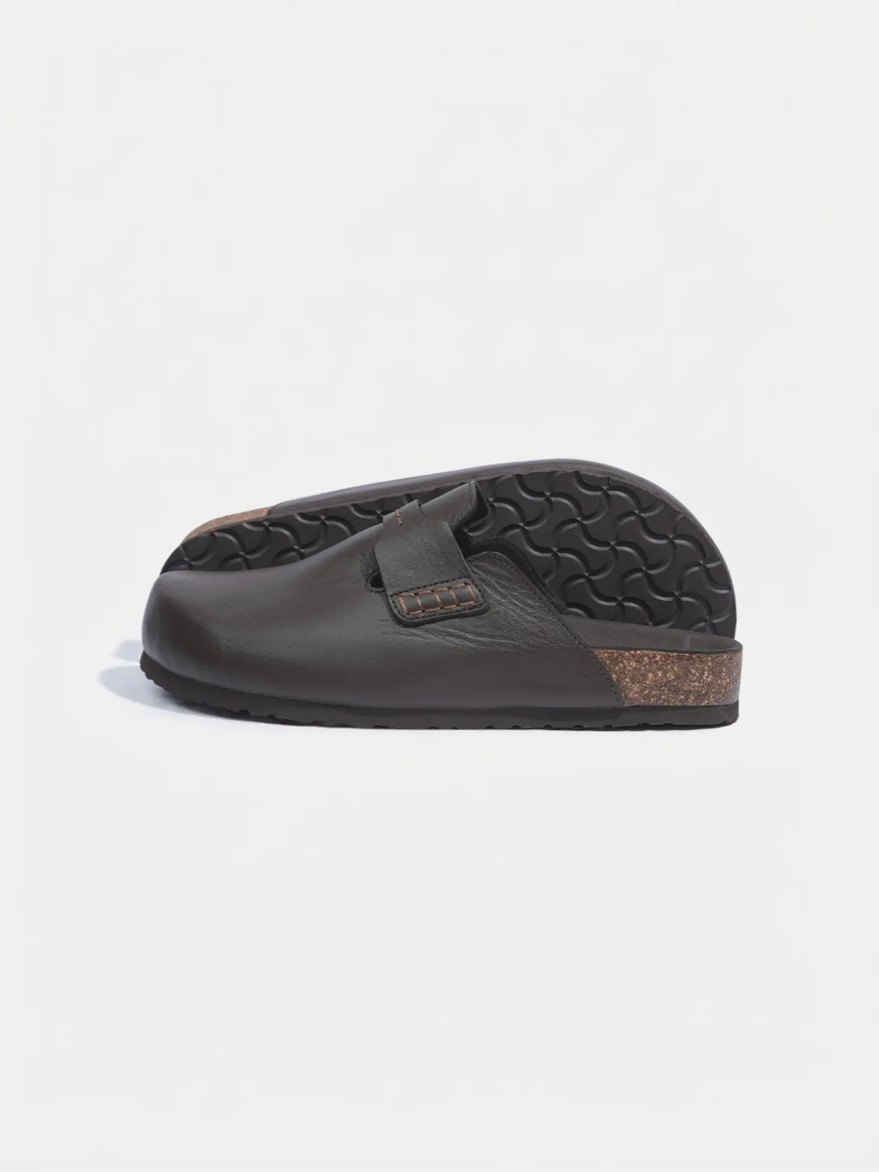 Sabot Mocassin marron foncé en cuir – Image 5